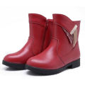 Vente chaude enfants pas cher belles bottes en cuir rose pour les petites filles